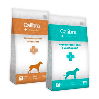 Calibra gamme d'aliments diététiques pour chiens